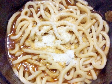 牛テール煮込み残りスープでうどん